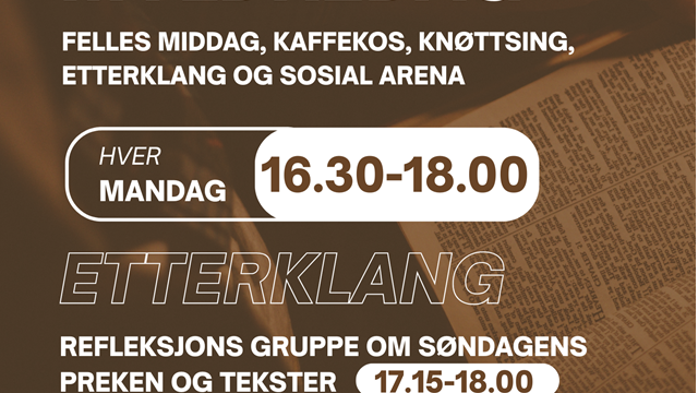 Myldredag og Etterklang – Nå utvider vi mandagene!