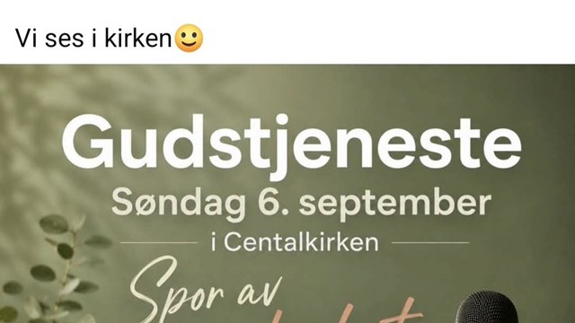 Centralkirken søndag 6. september 2026