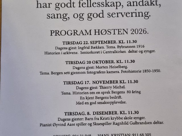Formiddagstreffet høsten 2026