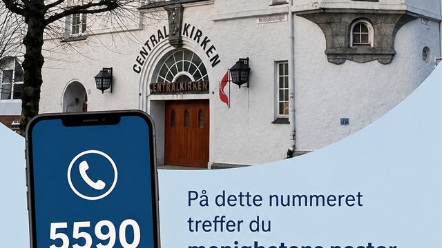 Nytt telefonnummer til kirken 5590 0414