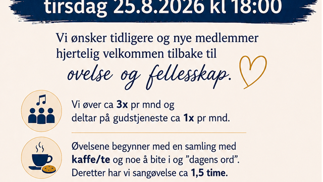 Seniorkoret - oppstart høsten 2026